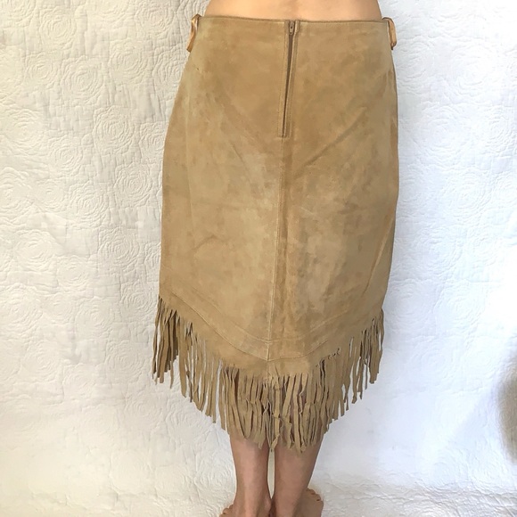 Suede skirt 3/4 EUC - Picture 2 of 7
